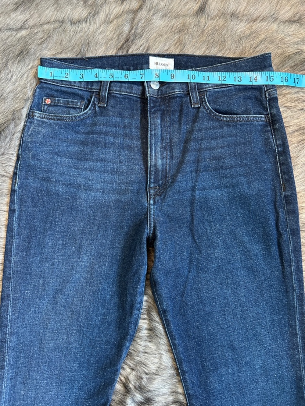 Hudson Heidi High Rise Flare Leg Jeans Dark Wash Denim Women’s 29 - Picture 3 of 7